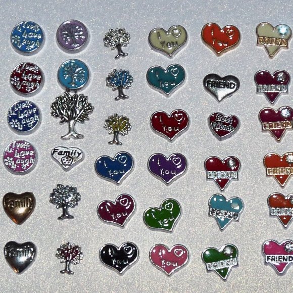 💟 - 350pcs Floating Locket Charms Assorted Mix - Picture 12 of 16